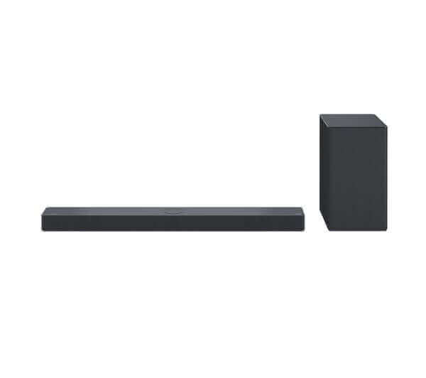 LG USC9S 3.1.3 Wireless Soundbar with Subwoofer and Dolby Atmos, featuring Meridian technology and 400W audio power.