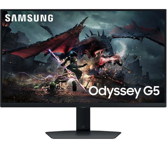 SAMSUNG ODYSSEY G5 LS27DG502 QUAD HD 27" IPS LCD GAMING MONITOR 1440P 180Hz HDMI displaying a gaming scene