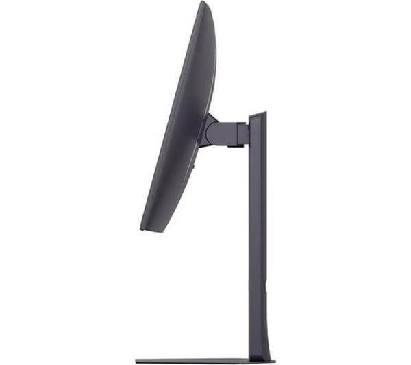 LG 32GX850A-B 32" OLED GAMING MONITOR ULTRAGEAR GX8 165HZ 4K UHD USB side view showing height adjustable stand.