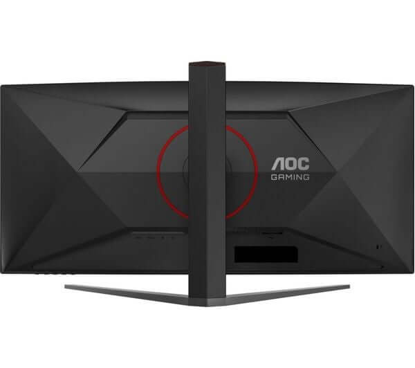 Back view of AOC CU34G4 34" GAMING MONITOR WIDE QUAD HD 1440P CURVED VA LCD HDMI DISPLAYPORT with sleek design.