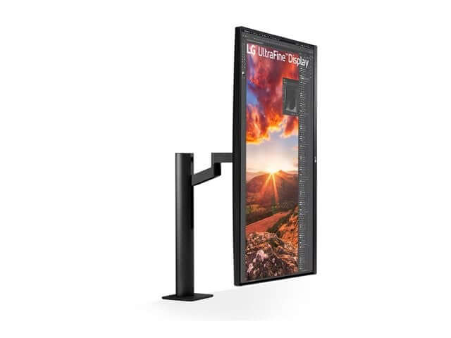 LG 32UN880K-B 32" MONITOR ULTRAFINE 4K ULTRA HD IPS LED HDR10 2160P 5MS HDMI on an ergonomic stand.