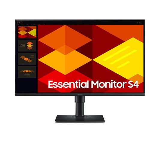 SAMSUNG ESSENTIAL S4 S40GD FULL HD 1080P 24" IPS LCD MONITOR 100HZ 5MS HDMI VGA displaying vibrant colors on screen.