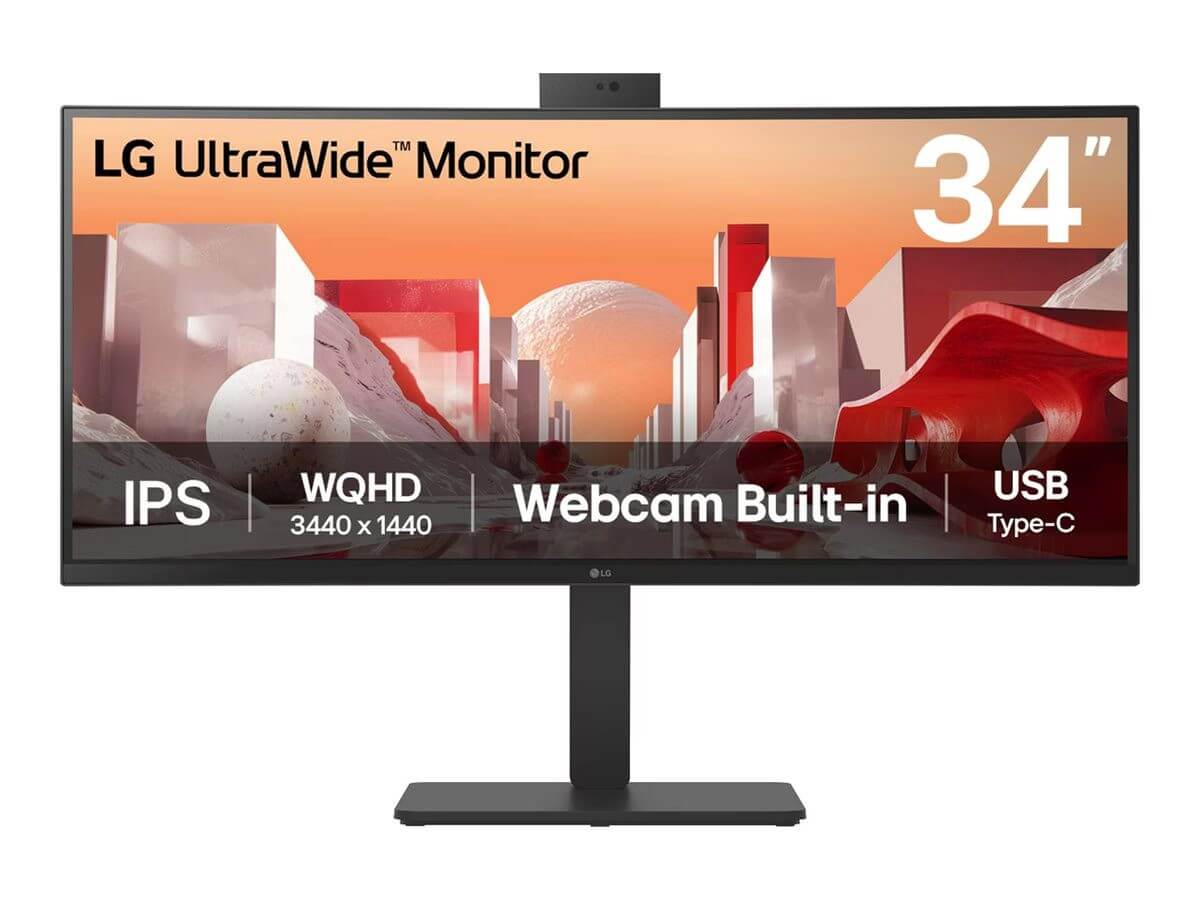 LG 34BA85QE-B 34" MONITOR ULTRAWIDE QUAD HD 1440P CURVED IPS HDMI DISPLAYPORT