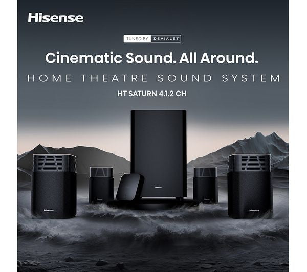 HISENSE HT SATURN 4.1.2 WIRELESS 720W SOUNDBAR DOLBY ATMOS & DTS Virtual:X NEW