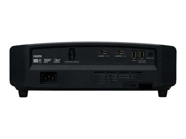 Back view of Acer Predator GD711 4K DLP projector showcasing HDMI and USB ports.