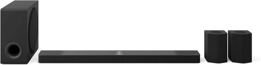 LG SOUNDBAR HOME CINEMA WIRELESS SUBWOOFER 9.1.5 DOLBY ATMOS US95TR with subwoofer and rear speakers
