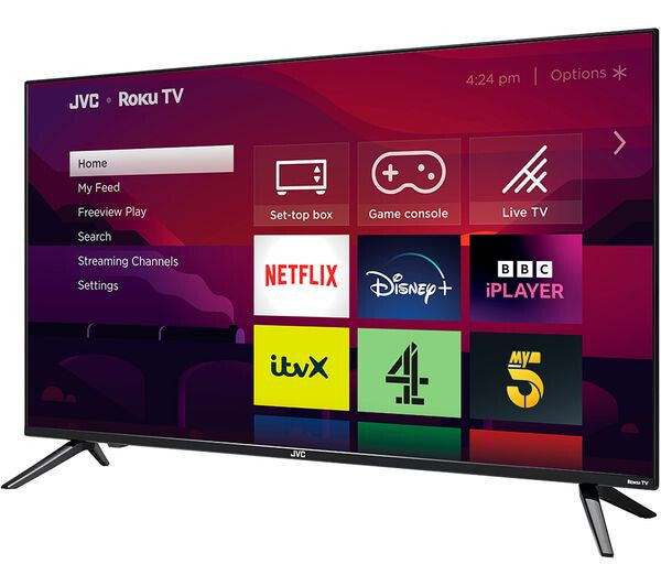 JVC LT-40CR330 ROKU TV 40” SMART HDR10 FULL HD LED TV FREEVIEW HD PLAY HDMI USB