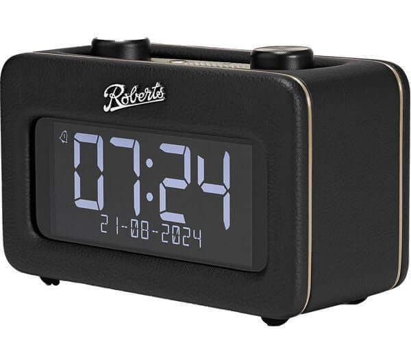 ROBERTS REVIVAL REST DAB+ FM Bluetooth Retro Clock Radio with LCD display in black
