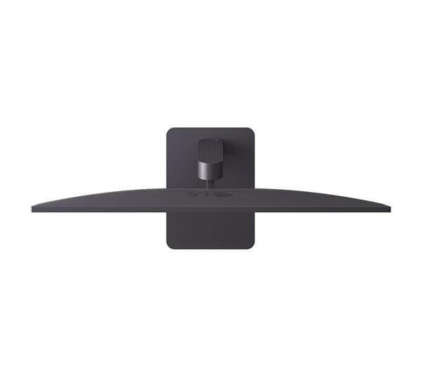 LG ULTRAGEAR 27G411B-B monitor mount with a sleek black design and adjustable knob for optimal positioning.