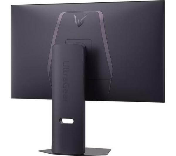 LG 32GX850A-B 32" OLED GAMING MONITOR ULTRAGEAR GX8 165HZ 4K UHD USB rear view with ergonomic stand