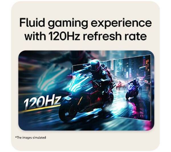 LG U6 34U601B-B monitor showcasing fluid gaming experience with 120Hz refresh rate and vibrant graphics.