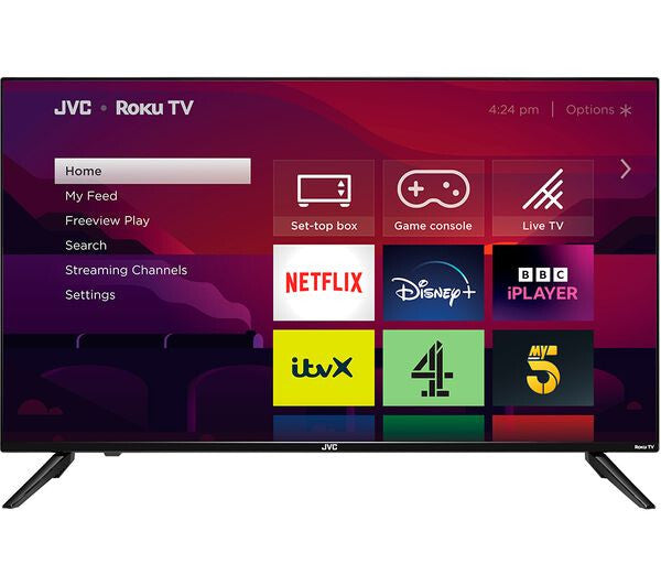 JVC LT-40CR330 ROKU TV 40” SMART HDR10 FULL HD LED TV FREEVIEW HD PLAY HDMI USB