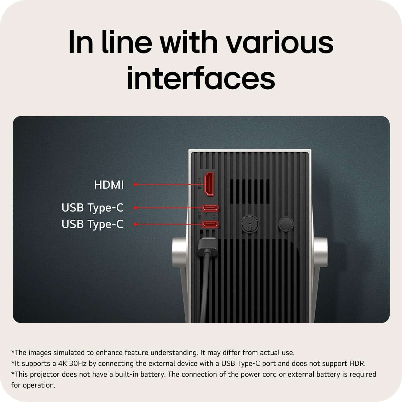 LG PU600U PROJECTOR HOME CINEMA CINEBEAM Q HD 4K 2160P DLP 600 ANSI HDMI HDR10