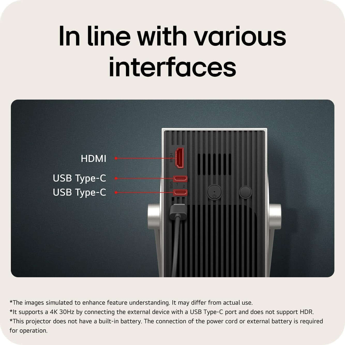 LG PU600U PROJECTOR HOME CINEMA CINEBEAM Q HD 4K 2160P DLP 600 ANSI HDMI HDR10