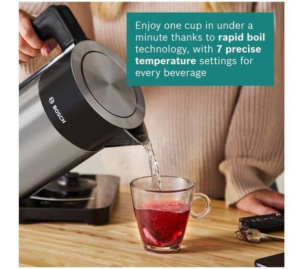 BOSCH Sky TWK7201GB 3000W 1.7L CORDLESS JUG STAINLESS STEEL KETTLE WHITE