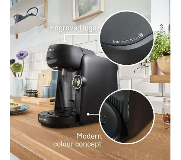 TASSIMO BY BOSCH FINESSE TAS162EGB 1400W POD COFFEE MACHINE 0.7 LITRE BLACK