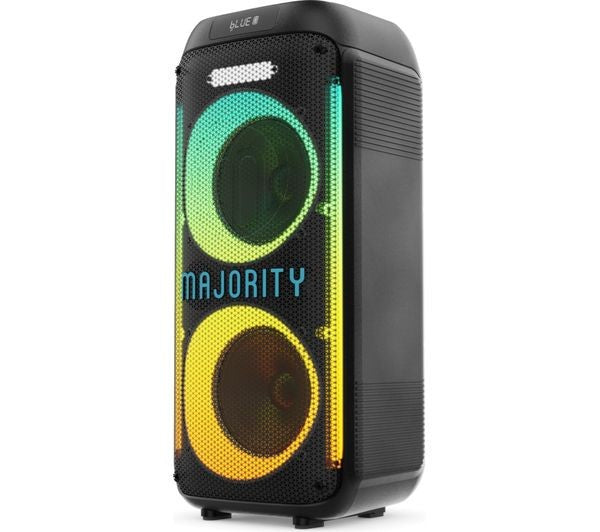 MAJORITY PULSE 2 PORTABLE BLUETOOTH MEGASOUND 120W PARTY SPEAKER LED LIGHTS NEW