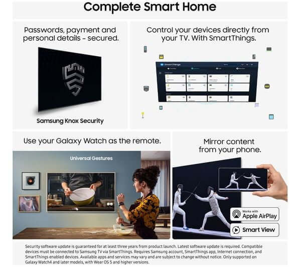 SAMSUNG THE FRAME ART QE43LS03FA 43" SMART AI 4K QLED TV BIXBY ALEXA HDR10+ HDMI