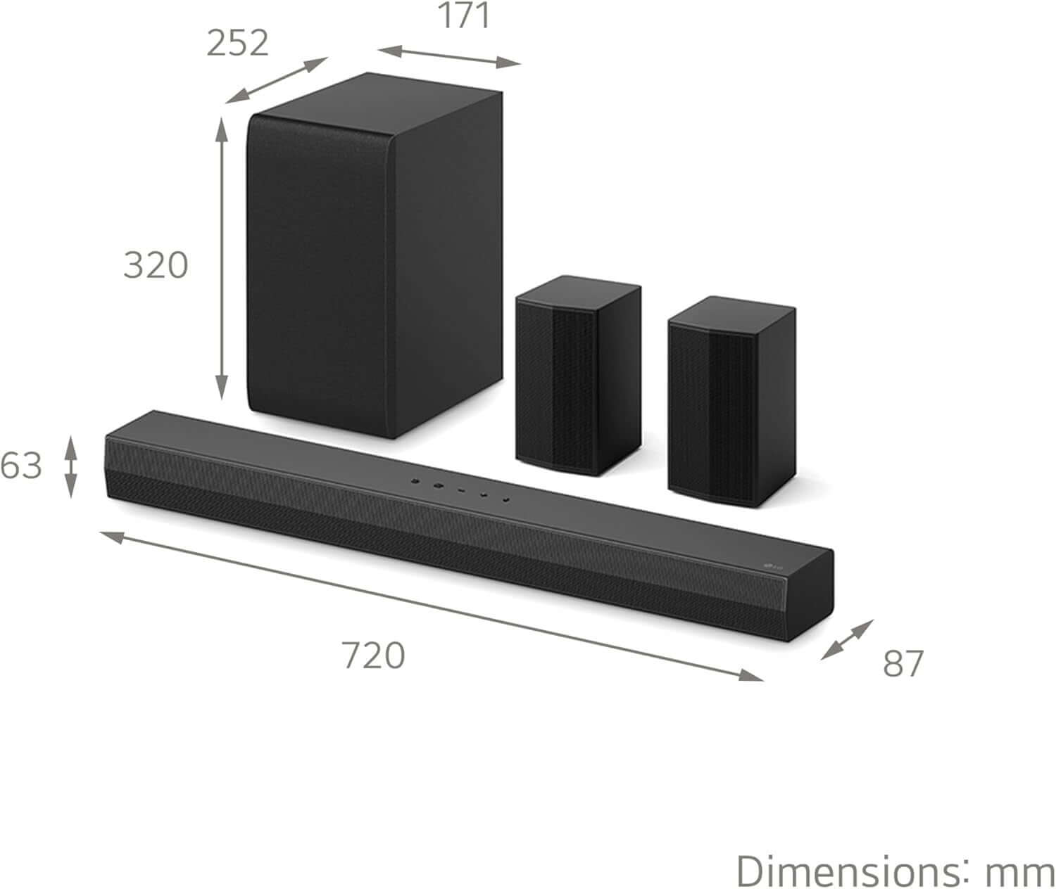 LG SOUNDBAR US40TR 4.1 400W WIRELESS SUBWOOFER BLUETOOTH HDMI AI SOUND PRO