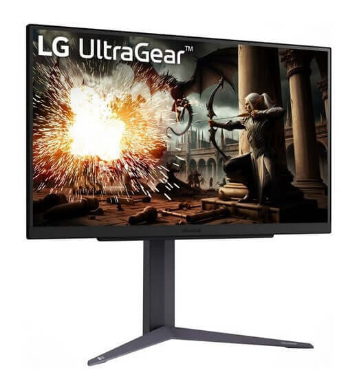 LG 27GS75QN-B 27" MONITOR ULTRAGEAR QUAD HD 2560 X 1440P IPS LCD 1MS HDR10 180Hz showcasing intense gaming visuals.