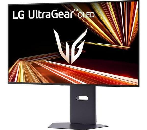 LG 32GX850A-B 32" OLED GAMING MONITOR ULTRAGEAR GX8 165HZ 4K UHD USB with vibrant display and sleek design.