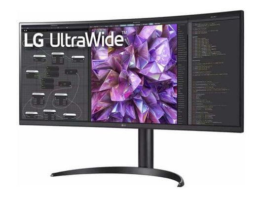 LG ULTRAWIDE 34WQ75C-B ULTRAWIDE 1440P CURVED 34" IPS LED MONITOR showcasing high-resolution graphics and a sleek design.