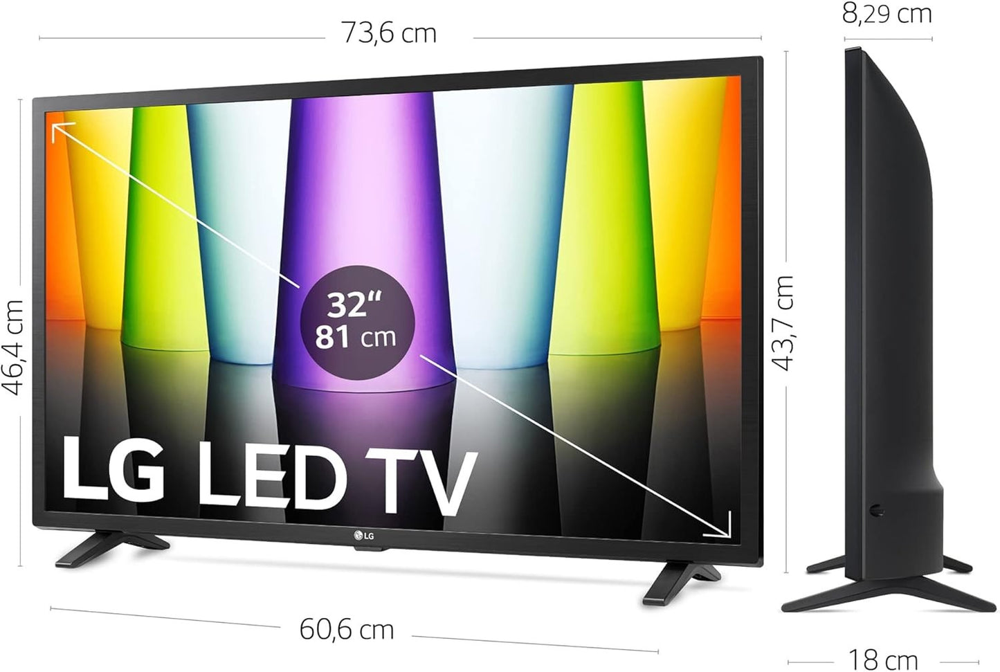 LG 32" TV SMART HDR WIFI LED FREEVIEW PLAY FREESAT HD HDMI BLUETOOTH 32LQ630B6LA