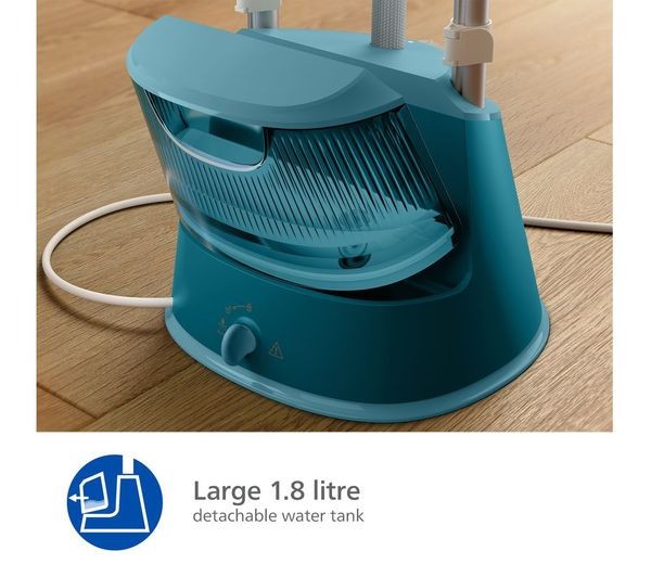 PHILIPS 1000 SERIES STE1040/20 1800W STANDING CLOTHES STEAMER BLUE ANTI-SCALE large 1.8 litre detachable water tank