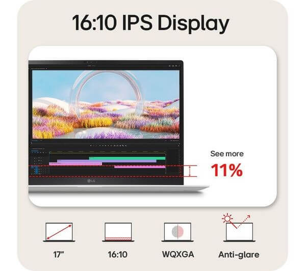 LG 17" LAPTOP GRAM PRO 17 2.5K CORE ULTRA 7 155H 1TB SSD 16GB RTX 3050 17Z90SP-E
