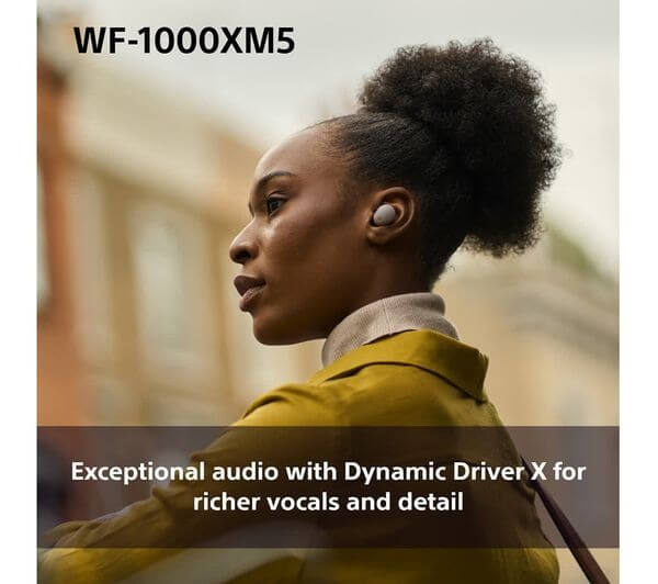SONY WF-1000XM5 TRUE WIRELESS BLUETOOTH NOISE-CANCELLING EARBUDS IPX4 SMOKY PINK with exceptional audio features.