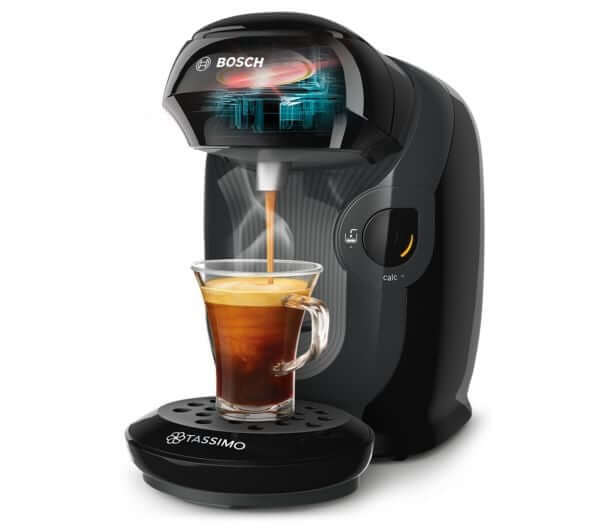 TASSIMO BY BOSCH STYLE FRIENDLY TAS112EGB 1400W POD COFFEE MACHINE 0.7L BLACK