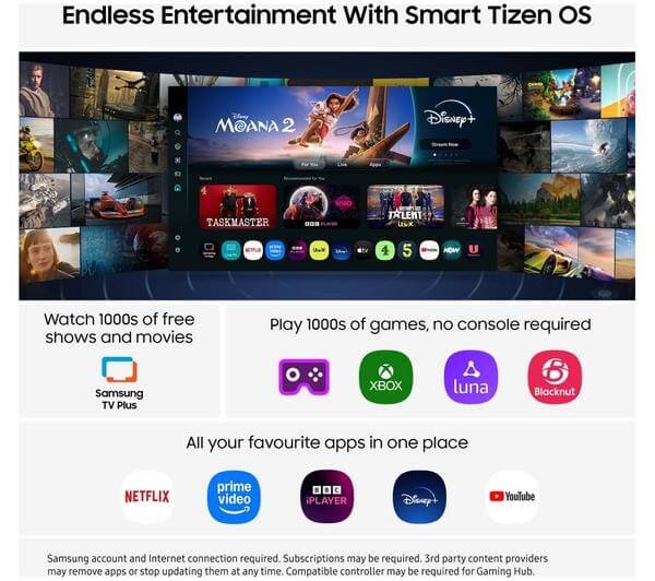 SAMSUNG Q7F 43" QLED TV VISION AI SMART 4K UHD ULTRA HD HDR BIXBY ALEXA HDMI