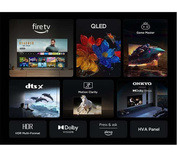 TCL T6C 43" QLED 4K TV SMART FIRE TV FREELY ALEX DOLBY VISION HDR HDMI 43T6C-UK