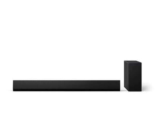 LG USG10TY 3.1 Wireless Sound Bar and Subwoofer with Dolby Atmos, 420W power, in sleek black design with HDMI and Chromecast.