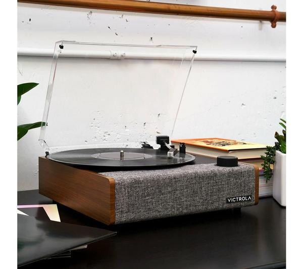 VICTROLA EASTWOOD II VTA-74 BELT DRIVE BLUETOOTH 5.1 VINYL TURNTABLE WALNUT