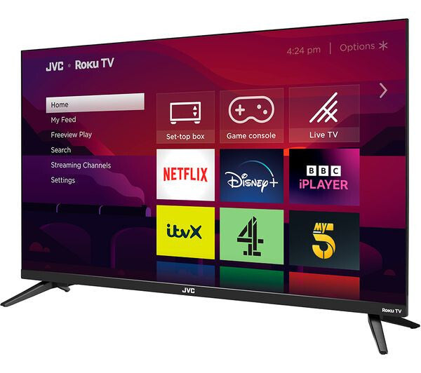 JVC LT-32CR230 ROKU TV 32” SMART HDR10 HD LED TV FREEVIEW HD PLAY HDMI USB