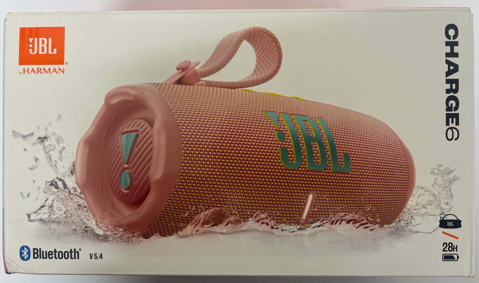 JBL CHARGE 6 PORTABLE 40W BLUETOOTH SPEAKER WATERPROOF IP68 USB TYPE-C PINK