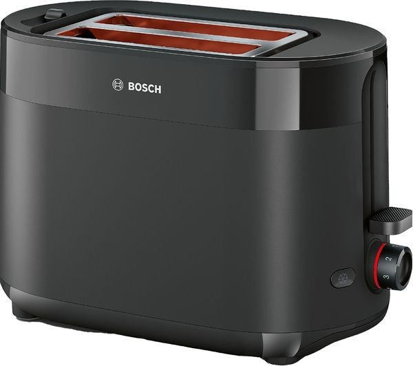 BOSCH MyMoments DELIGHT TAT2M123GB 950W 2 SLICE TOASTER DEFROST FUNCTION BLACK