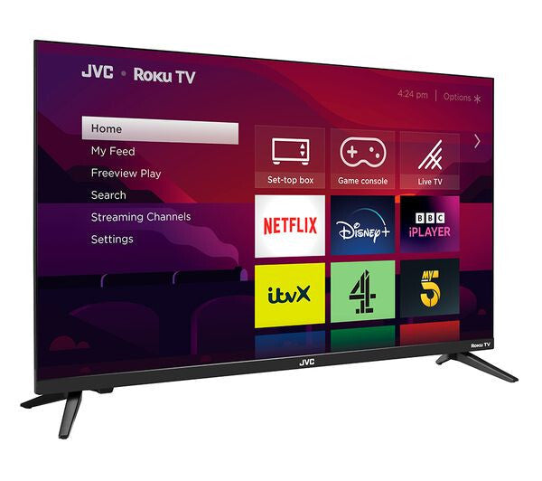 JVC LT-32CR230 ROKU TV 32” SMART HDR10 HD LED TV FREEVIEW HD PLAY HDMI USB