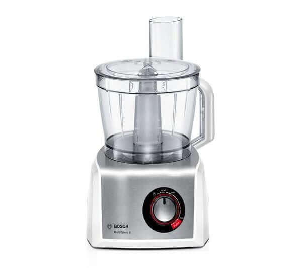 BOSCH MultiTalent8 MC812S734G FOOD PROCESSOR 1200W 3.9L VARIABLE SPEED SILVER in a sleek design with variable speed settings.