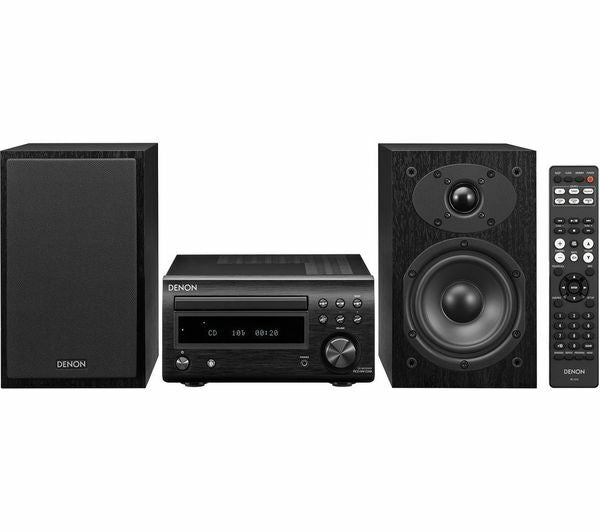DENON DM-41DAB WIRELESS TRADITIONAL HI-FI STEREO SYSTEM DAB+ BLUETOOTH BLACK NEW