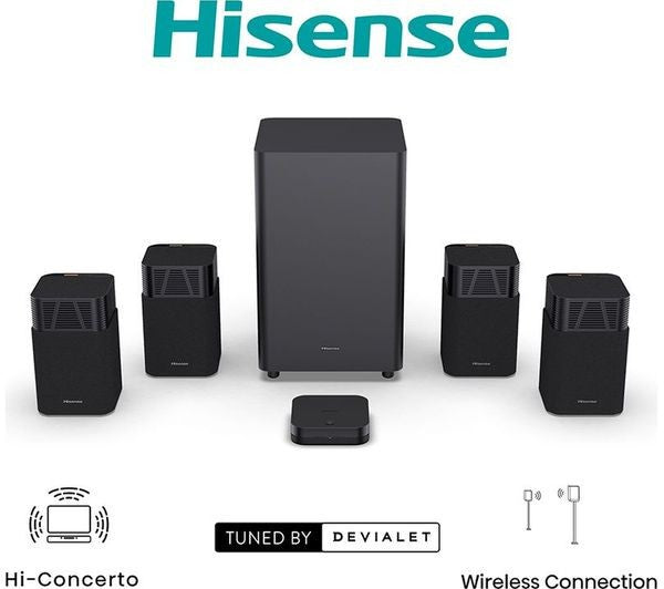 HISENSE HT SATURN 4.1.2 WIRELESS 720W SOUNDBAR DOLBY ATMOS & DTS Virtual:X NEW