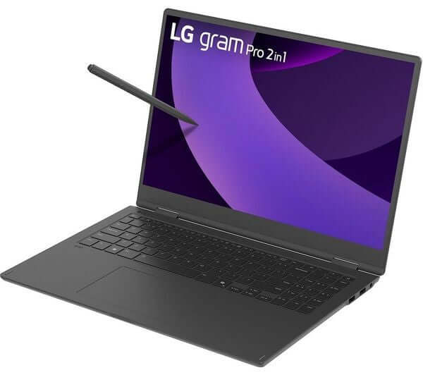LG 16" LAPTOP GRAM PRO 2 IN 1 2.5K CORE ULTRA 7 255H 1TB SSD 16GB DDR5 16T90TP-G