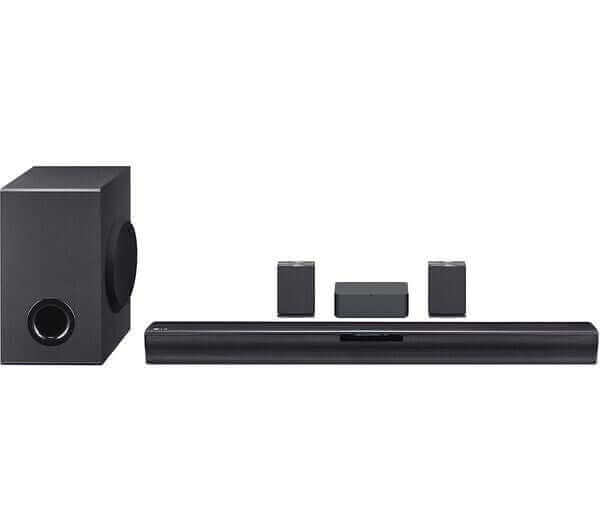 LG SQC4R 4.1 Wireless Bluetooth Soundbar with subwoofer and rear speakers, 220W, for immersive home cinema experience