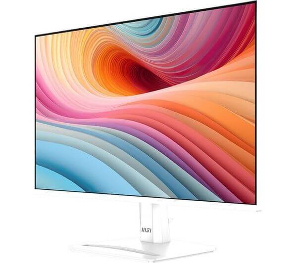 MSI PRO MP275W E2 FULL HD 27" LED MONITOR 1MS 120Hz HDMI DISPLAYPORT VGA WHITE with colorful abstract design