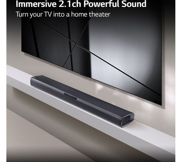 LG SQC1 SOUNDBAR 2.1 160W BLUETOOTH COMPACT WIRELESS SUBWOOFER OPTICAL RRP £179