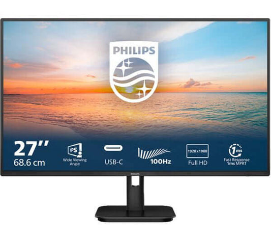 PHILIPS 27E1N1300A FULL HD 1080P 27" IPS MONITOR 100HZ 1MS 250 cd/m² HDMI BLACK with scenic background