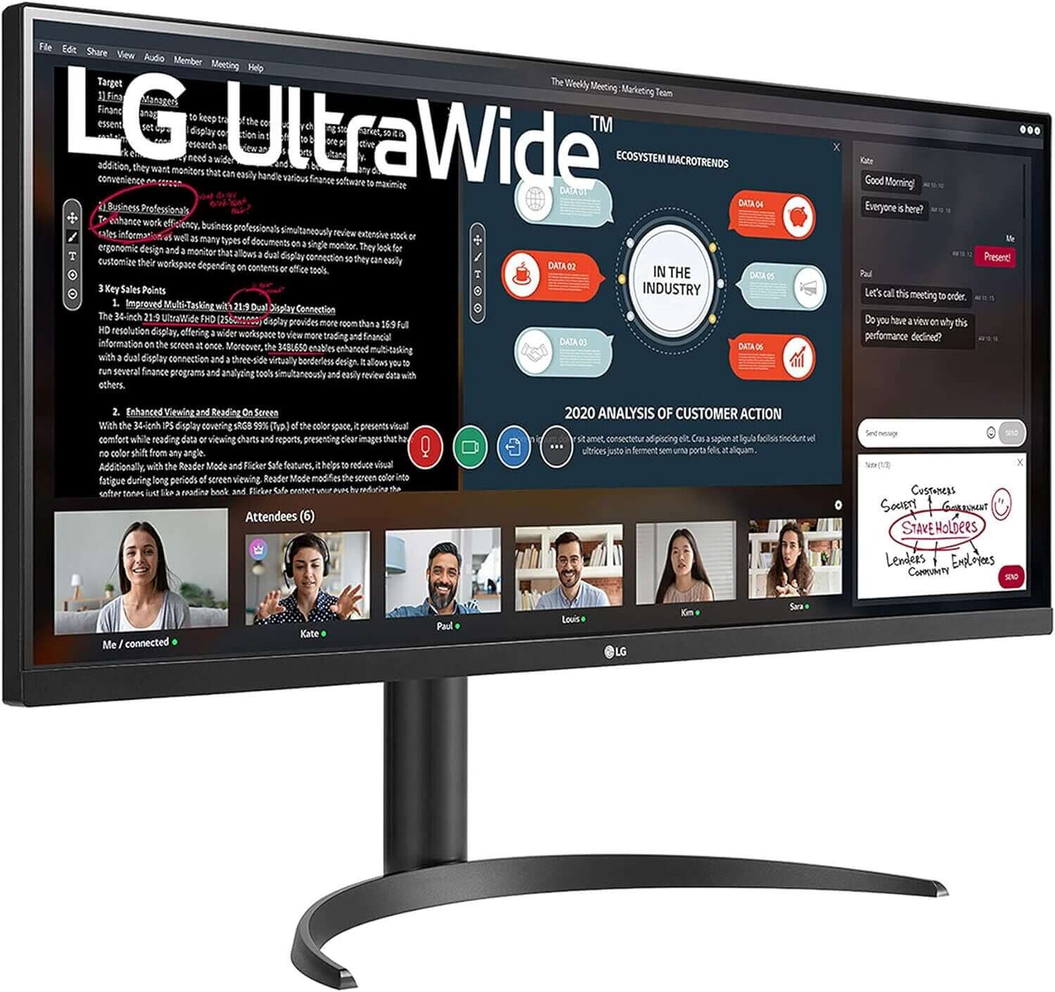 LG ULTRAWIDE 34WP550-B 34" FULL HD 1080P IPS LCD HDR10 MONITOR 21:9 5MS HDMI