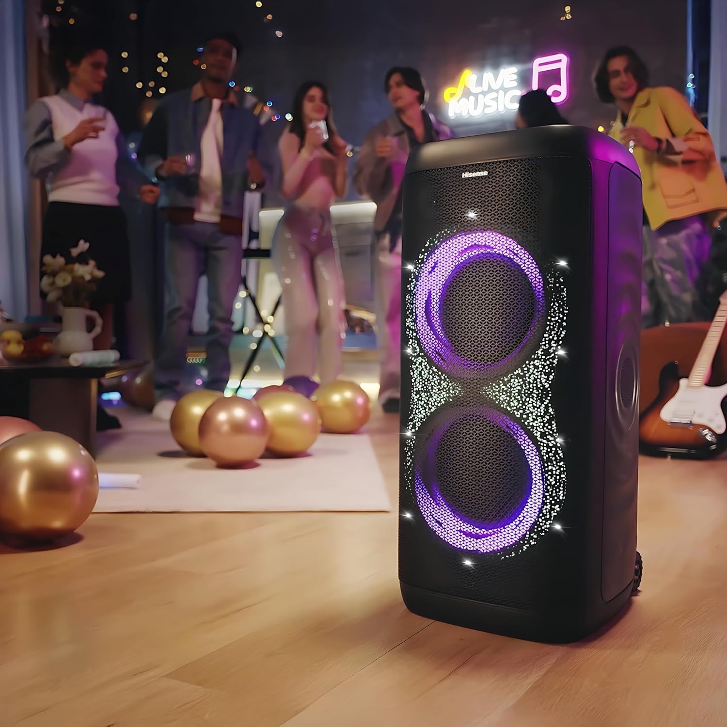 HISENSE PARTY THUNDER PORTABLE BLUETOOTH MEGASOUND 620W PARTY SPEAKER LED LIGHTS