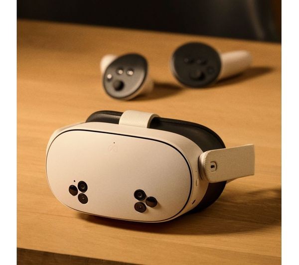 META META QUEST 3S FULL VIRTUAL REALITY VR HEADSET & CONTROLLERS 128GB WHITE